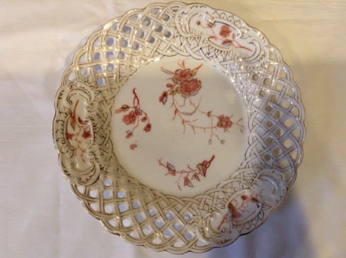 Antique Mark & Gutherz Carlsbad Plates Porcelain Display Set Lot Of 2