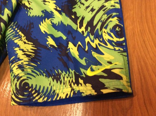 NEW WITH TAGS NIKE SWIM TRUNKS GREEN BLUE LITTLE BOYS SIZE 5