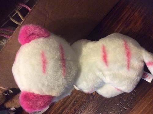 Classic Ty Beanie White And Pink Cat Tabor 11”
