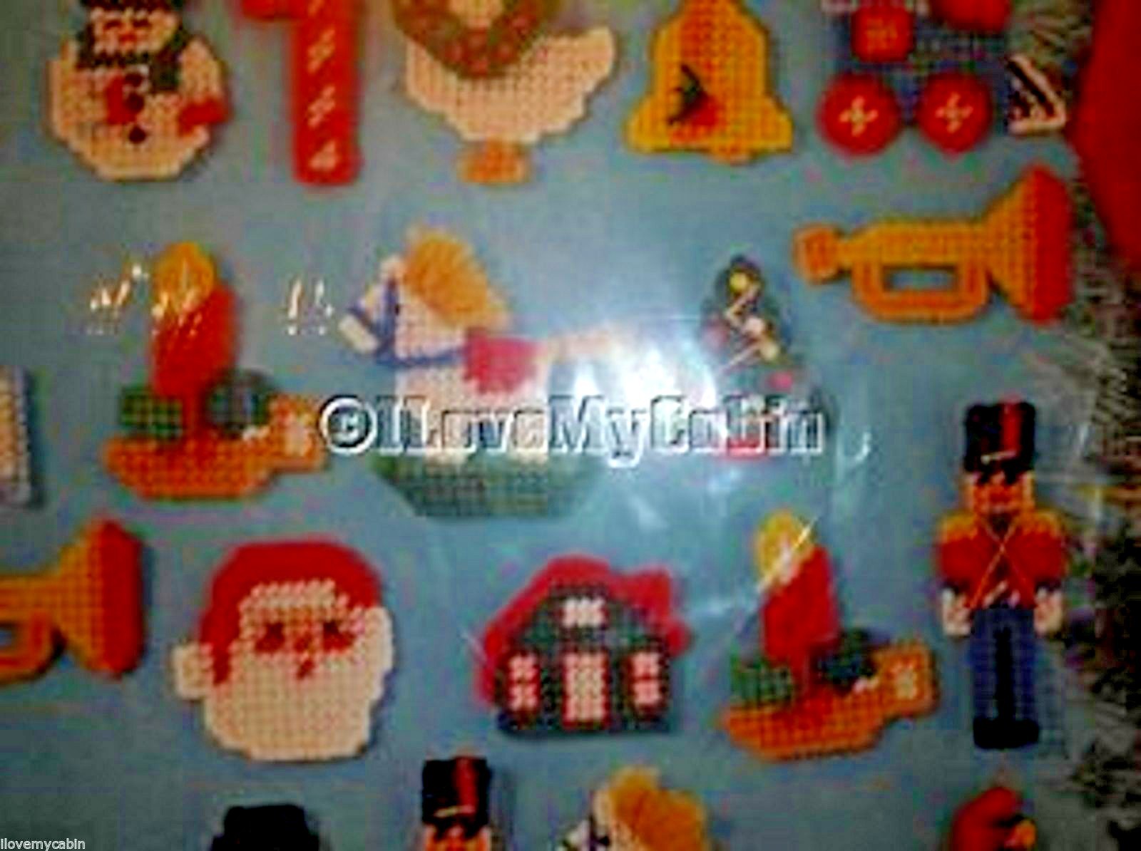 Bucilla Christmas Carnival Ornaments KIT Set of 48 Plastic Canvas 61181 NEW