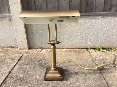 13.50 inches Polished Brass Catalina Lighting 22261-000 Traditional Bankers Lamp