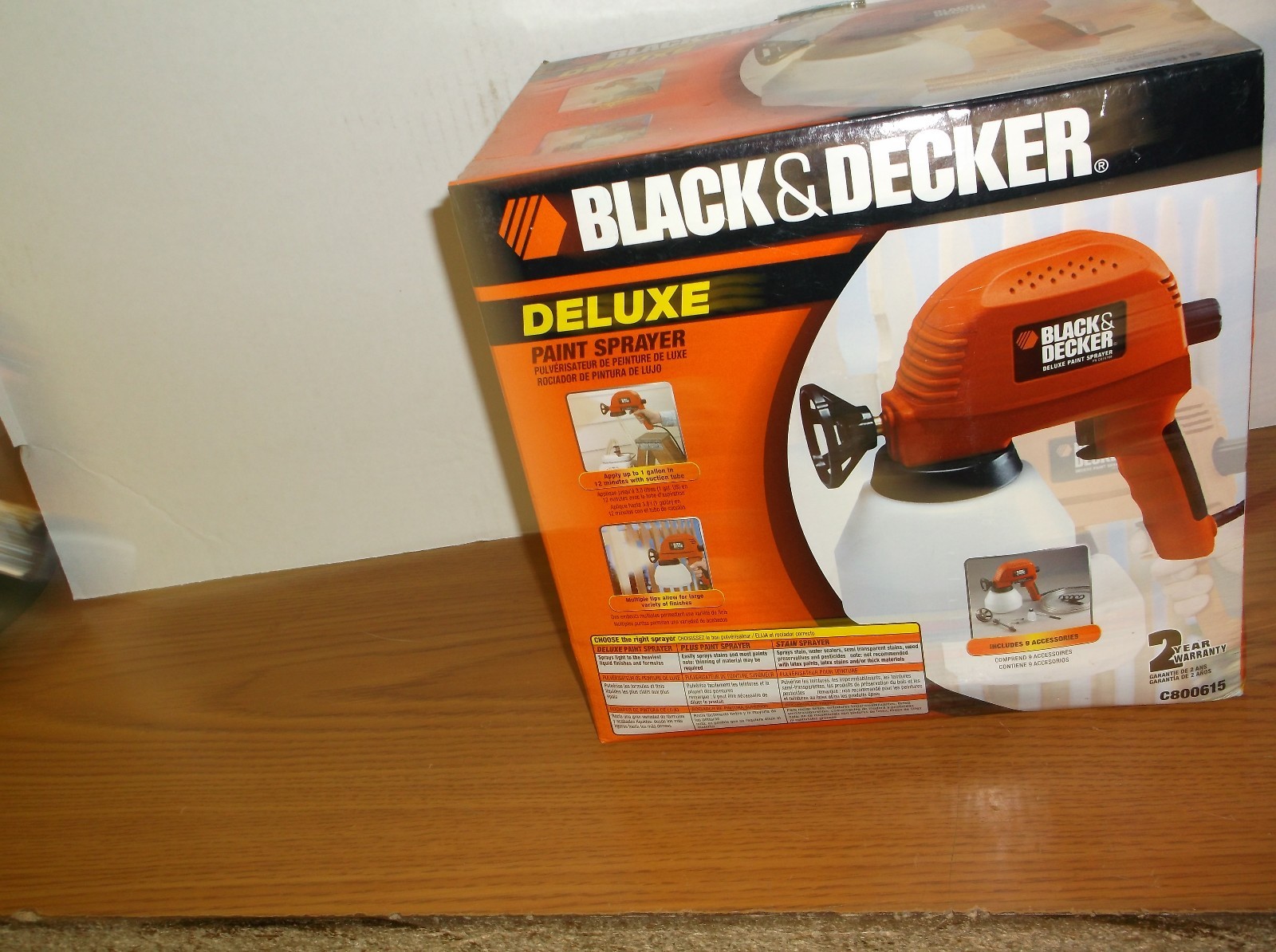 Black & Decker C800615 Corded Deluxe Paint Sprayer, New In Box      301