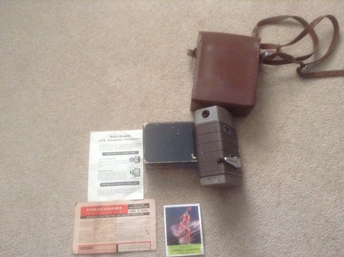 Vintage Bell & Howell 252 Movie Camera 8mm With Extra Telophoto Lens In Box