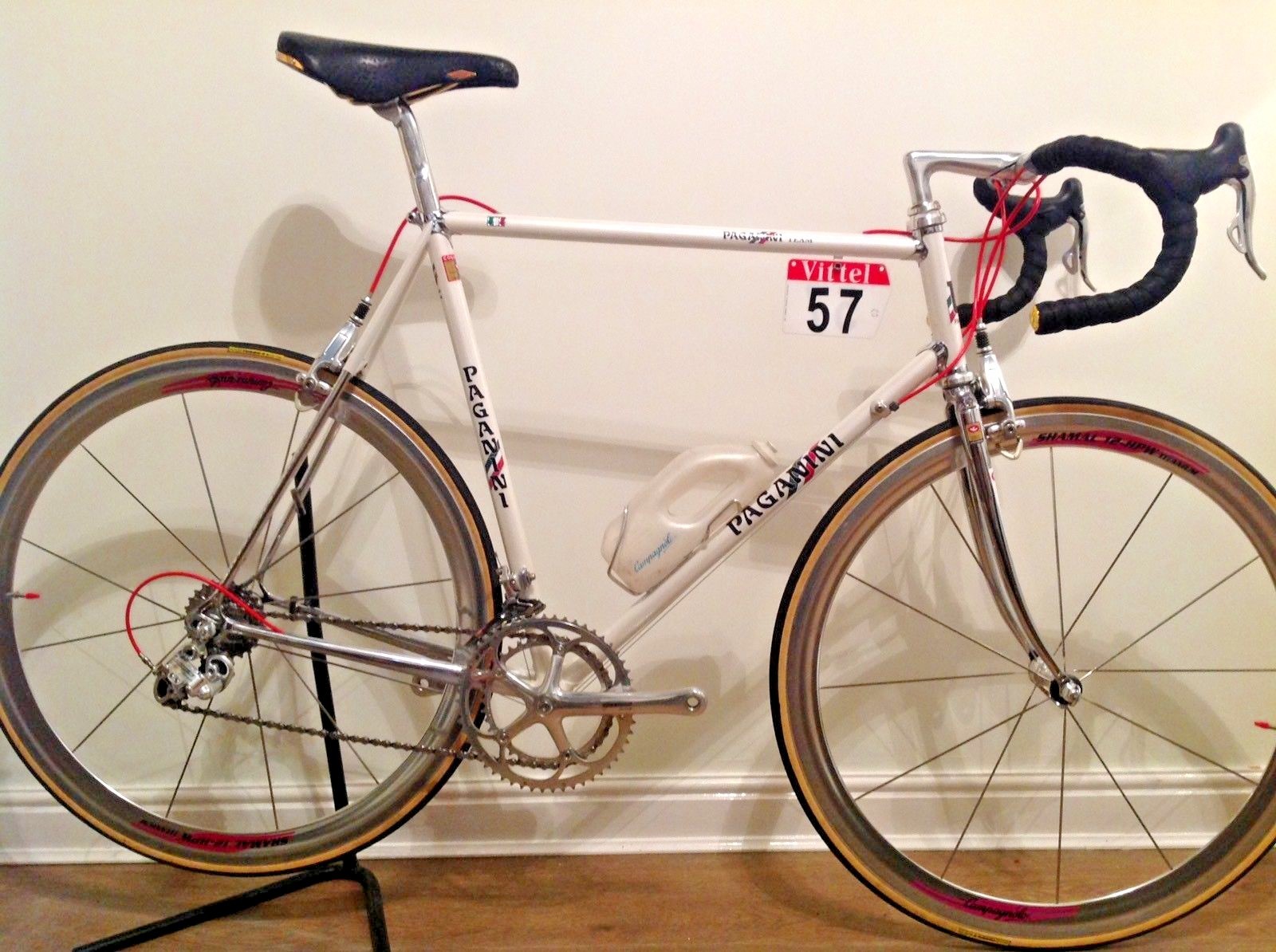 Stunning 1987 Team Paganini Steel Racing Bike Columbas SLX Campagnolo record 58"