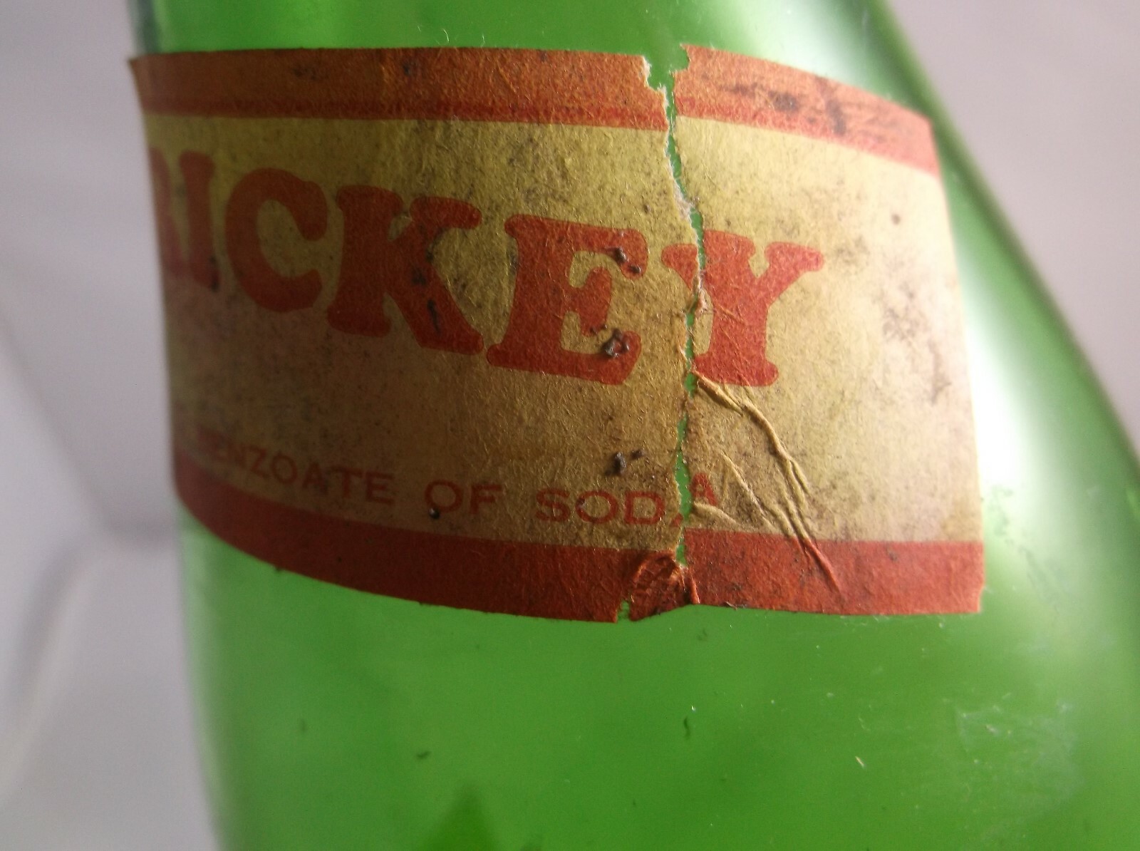 Vintage Glenwood Springs  Lime Rickey 12 1/2 oz.Bottle Augusta Me - Paper Label