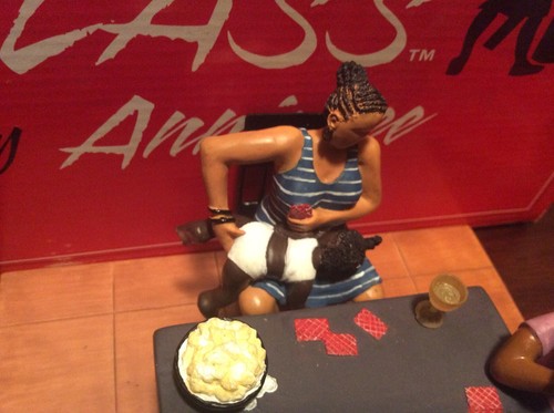 Sass 'n Class by Annie Lee Misdeal #6034 Card Playing Figurine (broke)