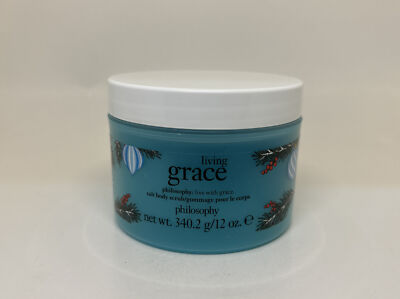 PHILOSOPHY LIVING GRACE SALT BODY SCRUB GENTLE 12 OZ NEW SEALED NWOB