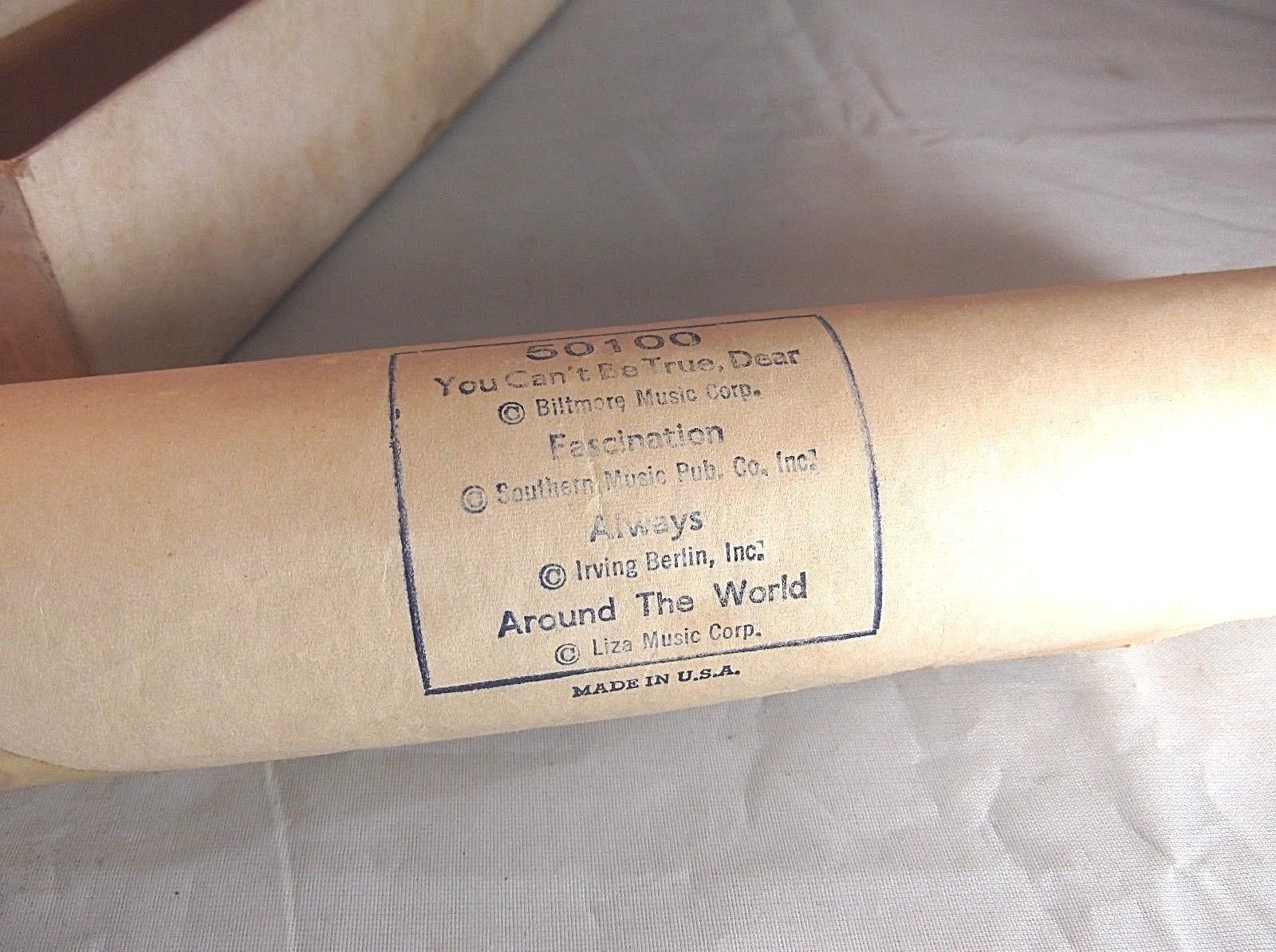Player Piano Roll 50100 You Can't Be True Dear Fascination Always 1.75 Inch
