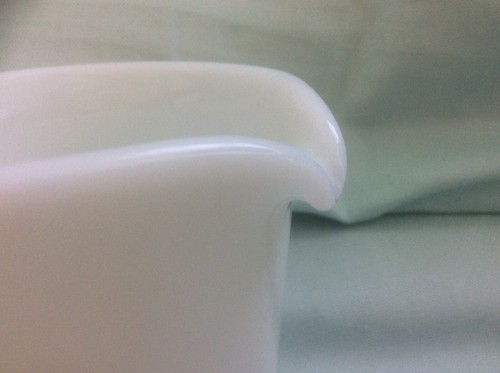 Corning Pyrex Butterfly Gold Creamer Pitcher Syrup White Milk Glass 8 Ounces