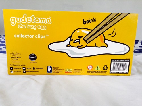 Gudetama The Lazy Egg Collector Clips Comic Con Exclusive Gold Boink