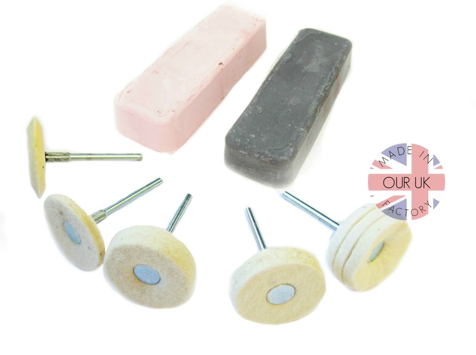 POLISHING KIT 21 FOR POLISHING STEEL, STAINLESS STEEL (FERROUS METAL