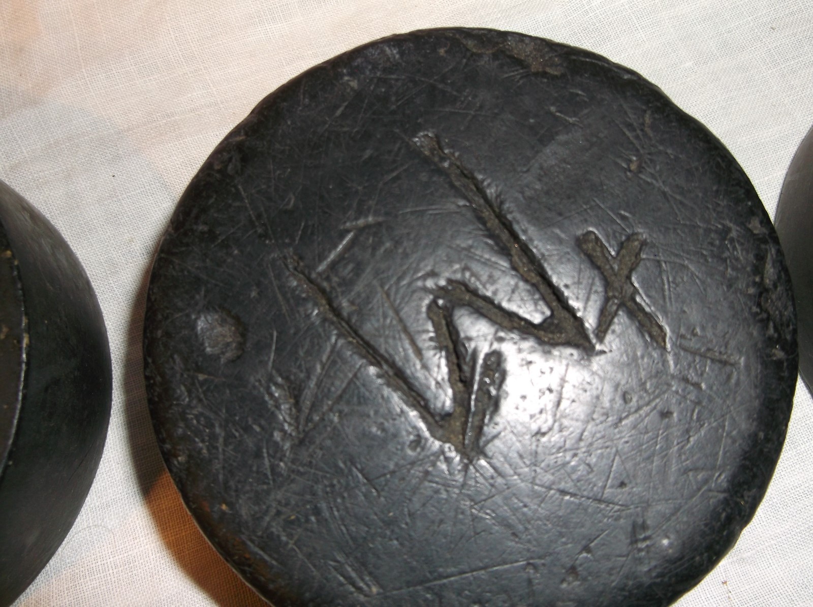 Vintage NHL Official  Hockey Puck With Two Unmarked Hockey Pucks