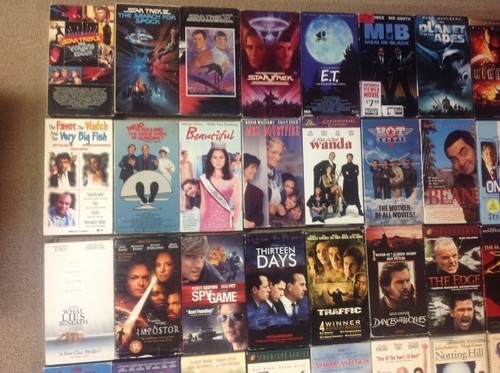 LOT OF 100 CLASSIC 80's-90'S VHS MOVIES; ACTION, COMEDY, DRAMA, SCI-FI, ROMANCE