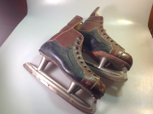 Vintage CCM Leather Ice Skates / Hockey Skates,
