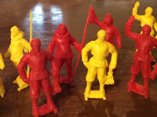 Vintage 1950s Marx Eskimos and Explorers 64mm Red Yellow Rare HTF