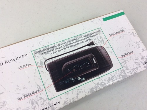 VHS Vintage RCA Video Cassette Rewinder Electric NEW