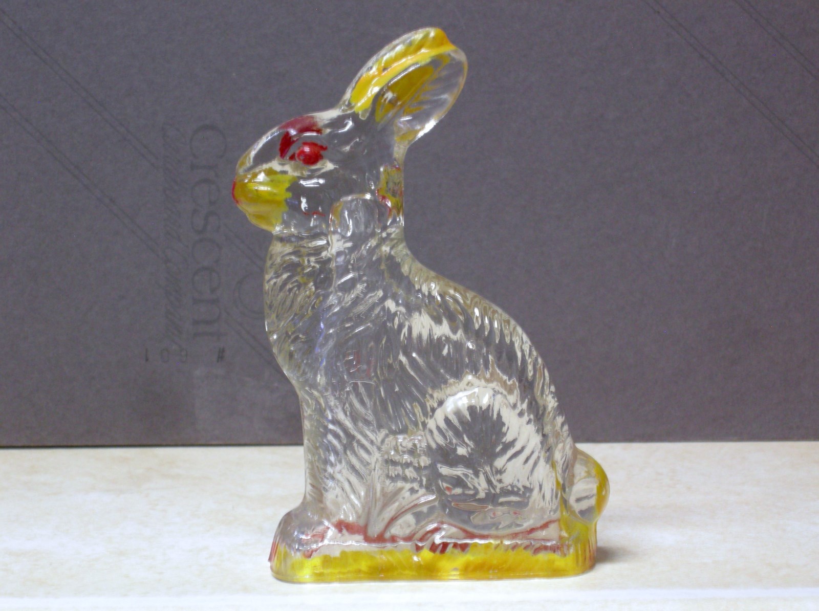 Vintage Millstein Glass Rabbit Bunny Candy Container Figure Easter Decoration
