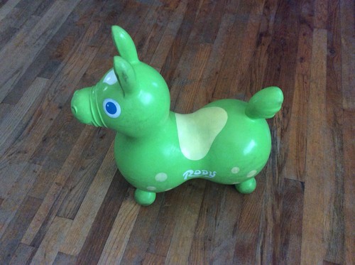 Green RODY Inflatable Bouncy Horse - Bounce & Ride Toy by LedraPlastic - Italy
