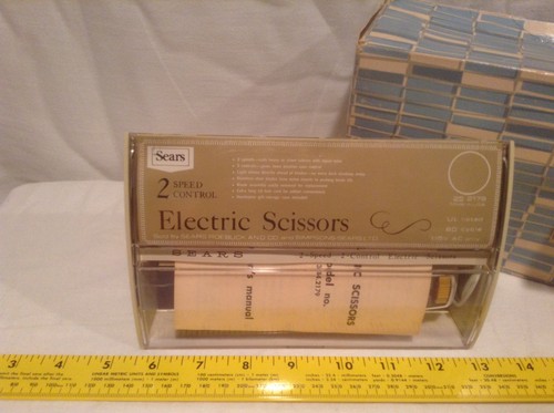 Vintage Sears 2-Speed Electric Scissors in Original Case