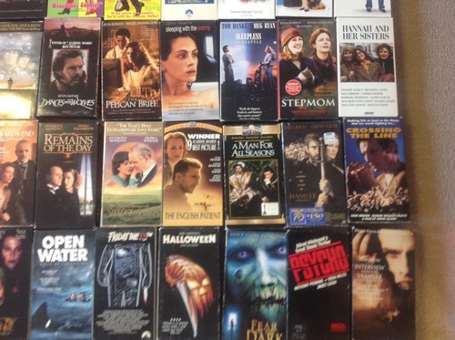 LOT OF 100 VHS ACTION, COMEDY, DRAMA, SCI-FI, HORROR, ROMANCE, DRAMA MOVIES