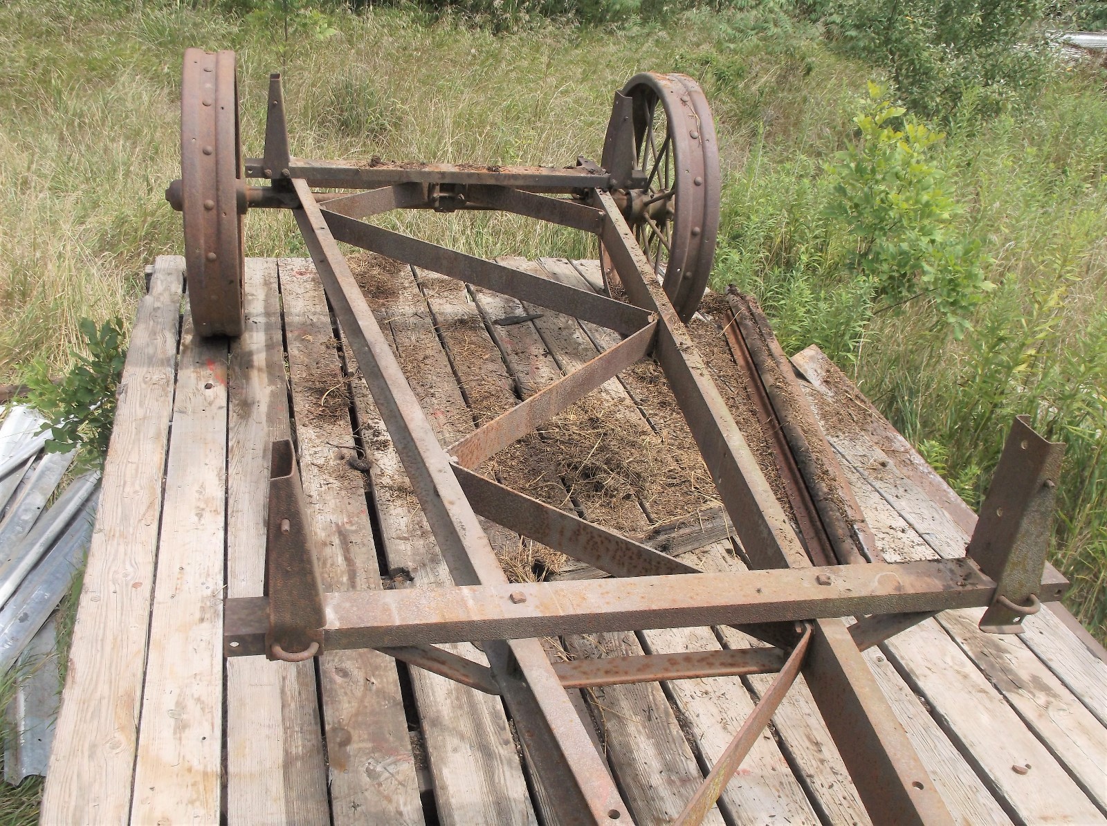 LARGE MCCORMICK DEERING STEEL WHEEL WAGON NICE RARE