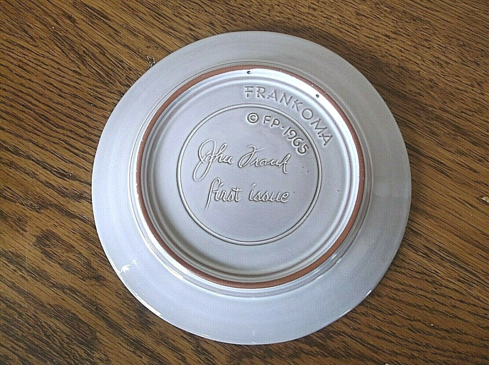 Vintage Frankoma Christmas Plate 1965, John Frank, First Issue