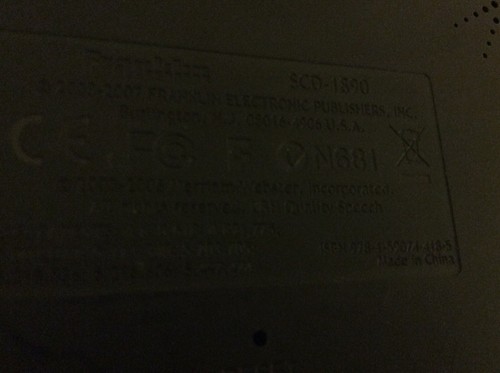 Franklin Electronic Speaking MERRIAM-WEBSTER'S COLLEGIATE DICTIONARY SCD-1890