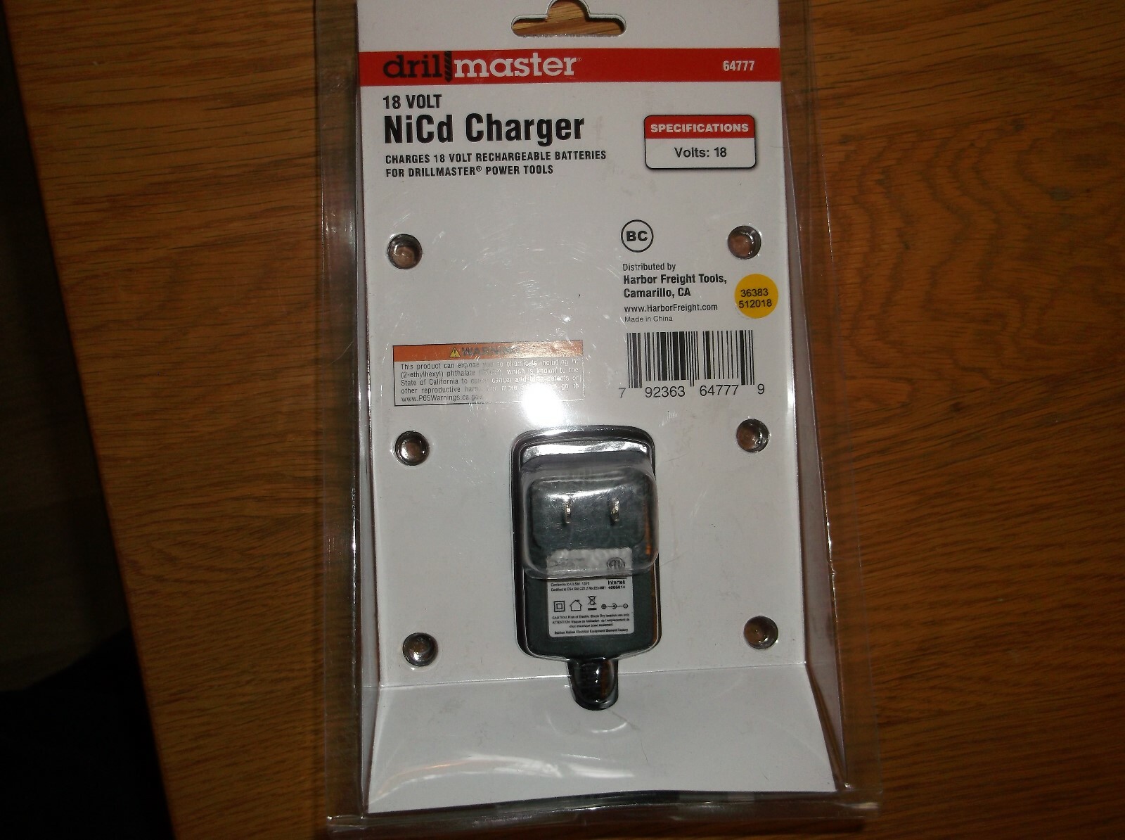 DRILL MASTER 18 v VOLT CORDLESS TOOL BATTERY CHARGER BRAND NEW PACKAGE