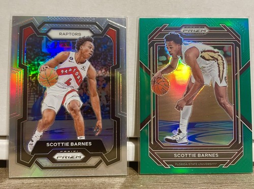 SILVER 2023-24 Prizm Scottie Barnes #24 + D/P #62 Green