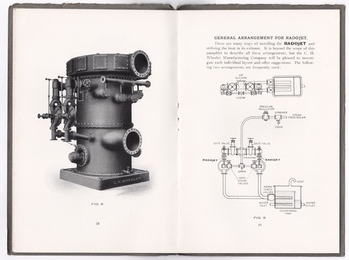 1918 C H WHEELER MFG CO RADOJET AIR PUMP TRADE CATALOG STEAM ENGINE ENGINEERING