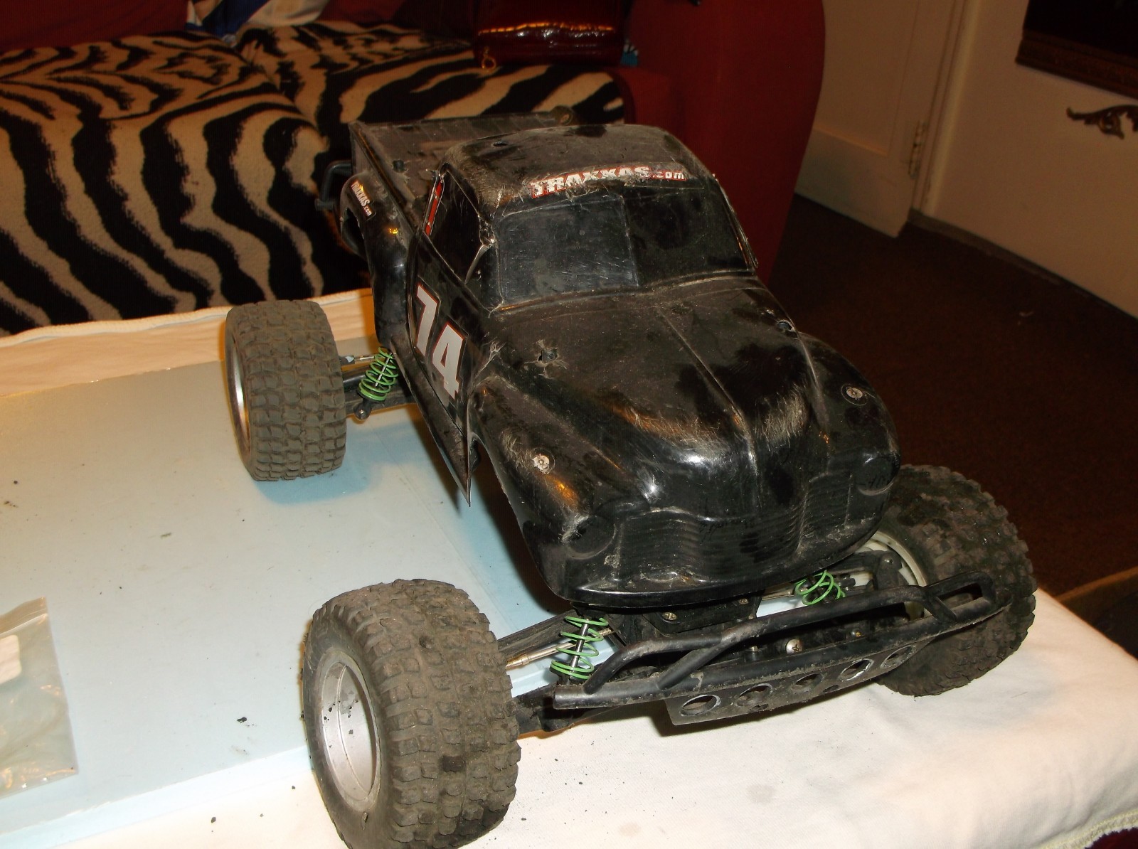 RC car  Traxxas Stampede 2WD with upgraded parts  55 chev body
