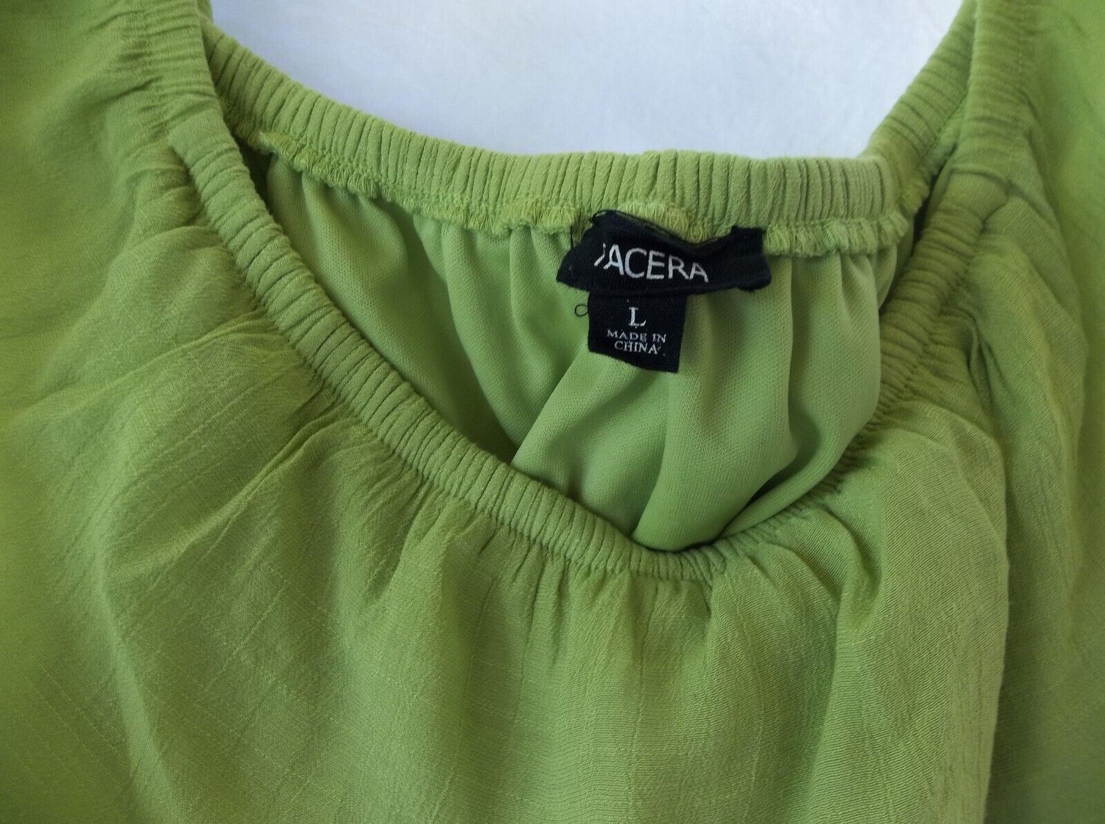 ::Tacera Women's Capri Jumpsuit Size Large Off the shoulder Green Lined