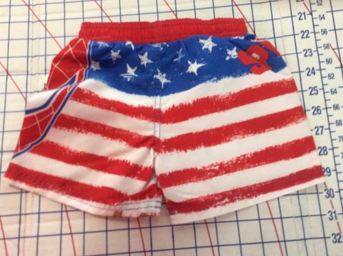 RED WHITE BLUE    SPIDER-MAN   Boys Size 18M Swim Trunks Swimming  NEW