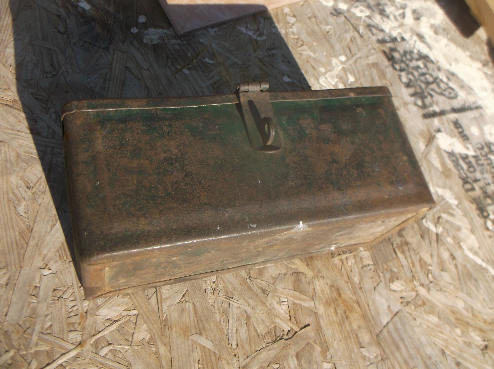 Original Fordson Farm Tractor Steel Tool Box With Embossed Script & Lid