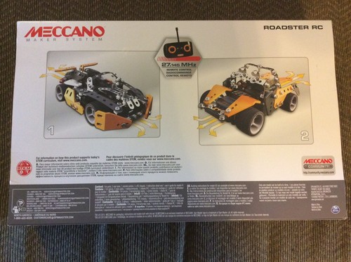 Meccano 16303 Roadster RC Vehicle Set - Makes 2 Models - 154 Pcs /2