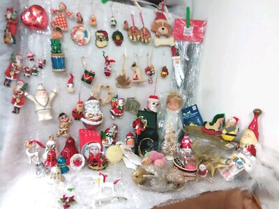 Lot of 100 Vintage Christmas Items From the 1950's Thru 1999 Grab Bag ''As Is''