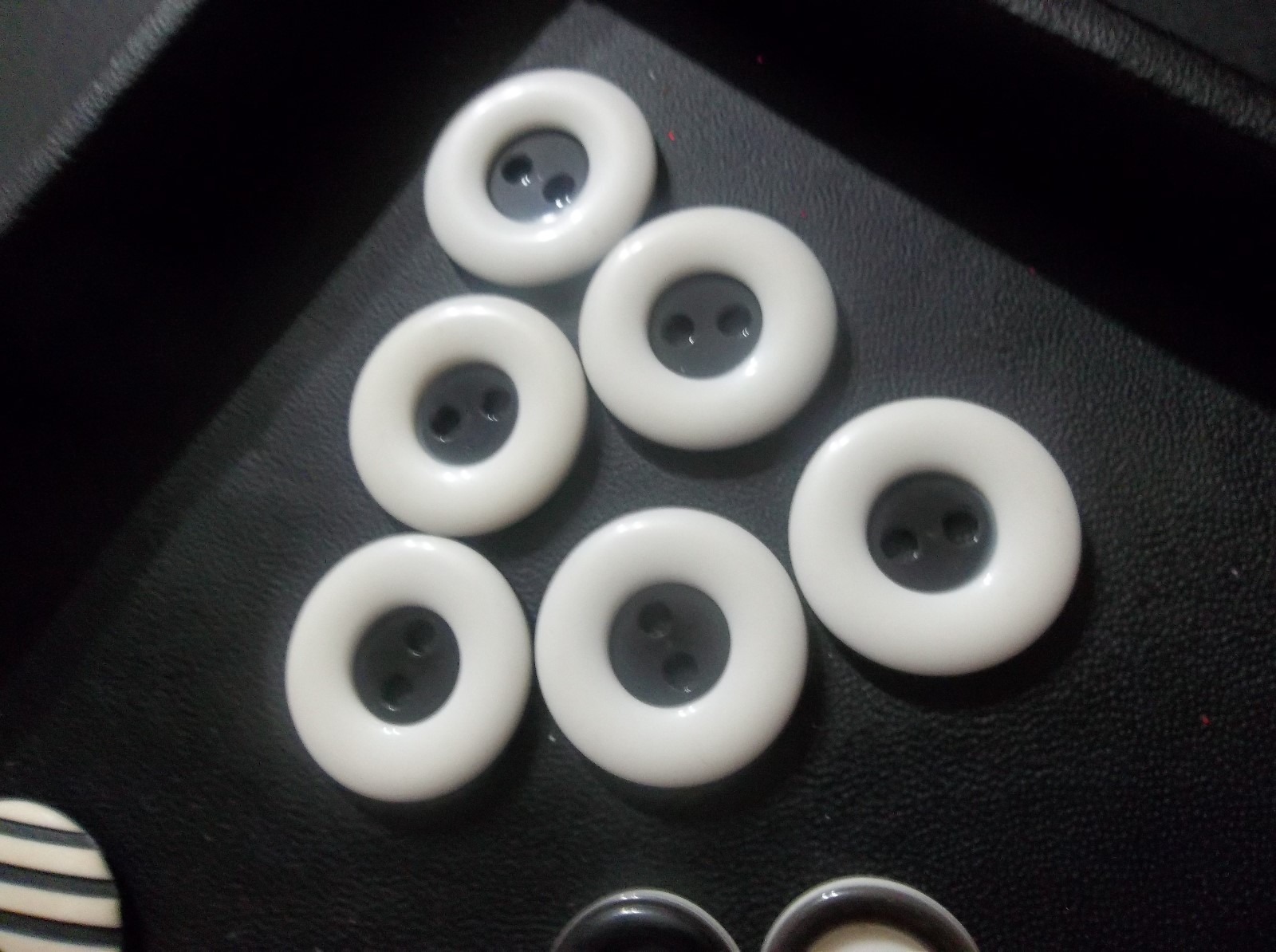 MARY KAY'S LARGE JEWELRY/MAKE-UP CASE 2 LEVELS,WIT ADDED ANTIQUE,VINTAGE BUTTONS