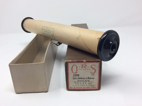 ANTIQUE VINTAGE PLAYER PIANO ROLL LIFE'S RAILWAY TO HEAVEN 2299 QRS WORD ROLL
