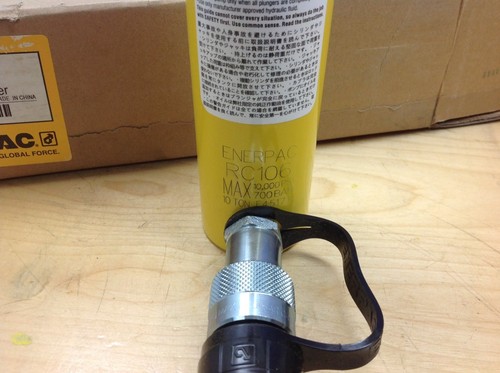 ENERPAC RC-106 NEW! Hydraulic Cylinder, 10 tons, 6-1/8in. Stroke DUO Series