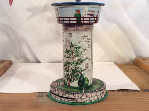Vintage Schylling Tin Litho Aerodrome Airport Control Tower Works