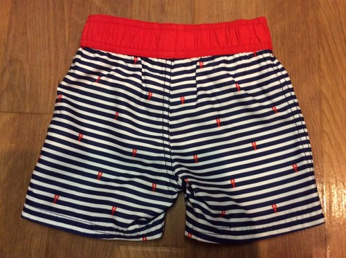 NEW WITH TAGS STARTING OUT DILLARDS SWIM SET TRUNKS RASH GUARD BOYS 12-18 MONTHS