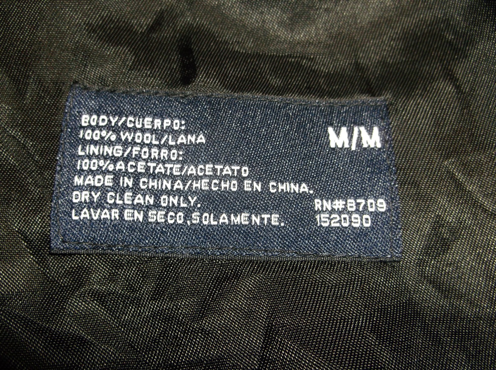 STAFFORD BLACK WOOL VEST mens sz m NICE