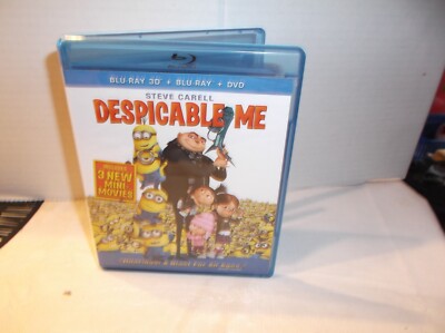 Despicable Me Blu-Ray DVD Combo Movie Includes 3 Mini Movies