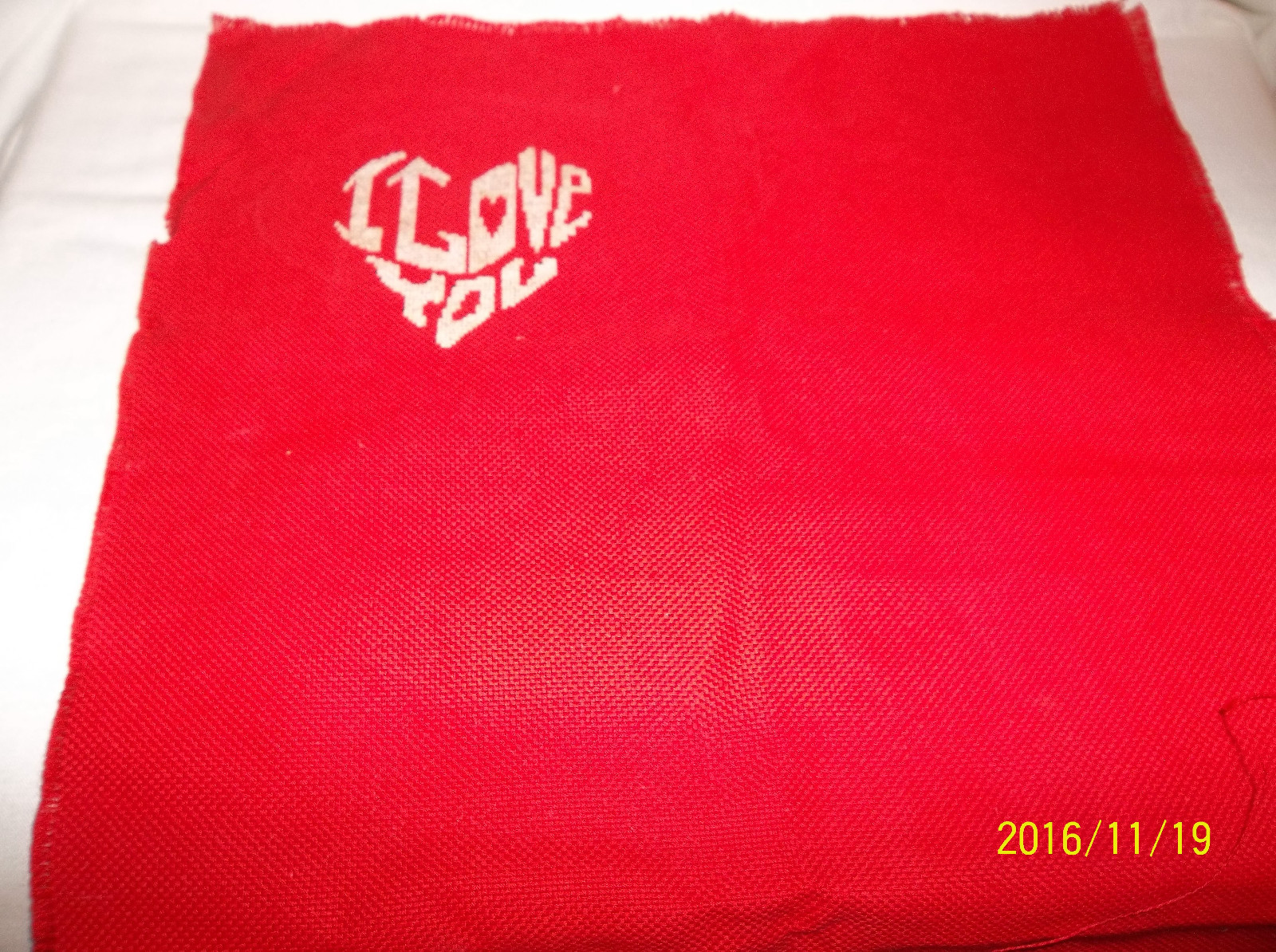 RED NEEDLEPOINT with 