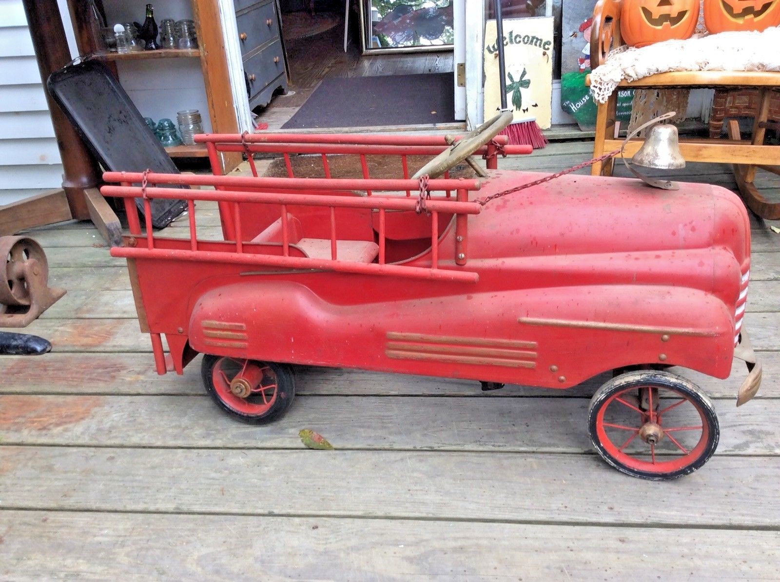 Vintage 1950s Murray Fire Chief Pedal Car in NH