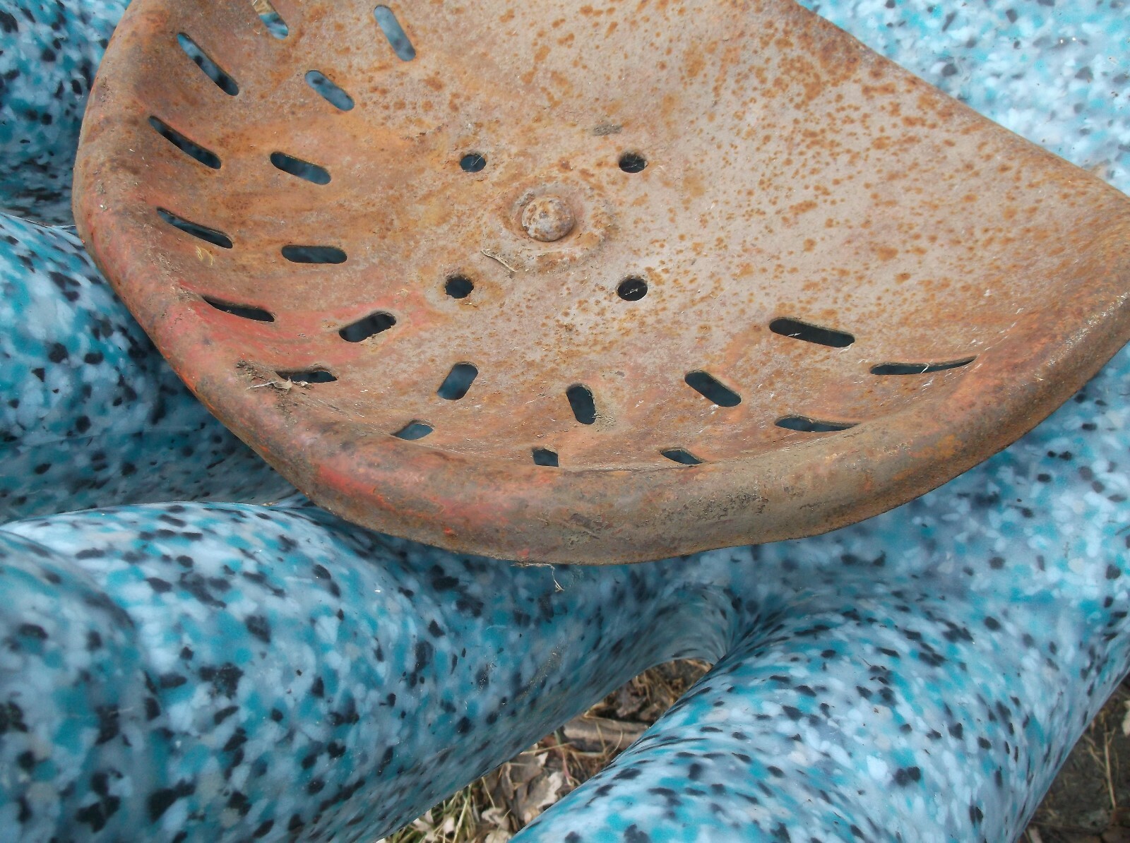 Vintage Metal Tractor Seat Old Antique Farm Equipment 16