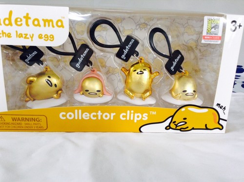 Gudetama The Lazy Egg Collector Clips Comic Con Exclusive Gold Boink