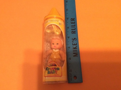 1998 Goldberger Crayon Baby Yellow Doll in a tube crayon #40370