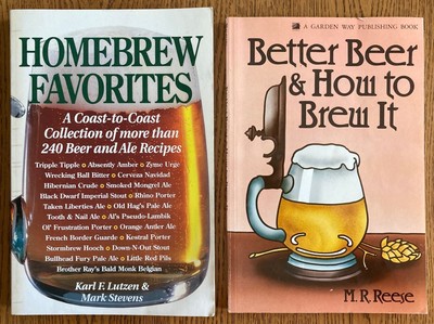 Lot of 2 BOOKS - HOMEBREW FAVORITES Lutzen & BETTER BEER & HOW TO BREW IT Reese