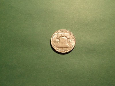 1963 P Ben Franklin Uncirculated  Half Dollar 90% Silver #-3